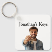 Gepersonaliseerde Foto Gift Fun Sleutelhanger (Voorkant)