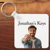 Gepersonaliseerde Foto Gift Fun Sleutelhanger (Voorkant)