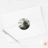 Gepersonaliseerde foto Gold Confetti Script Dank u Ronde Sticker (Envelop)