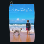 Gepersonaliseerde Foto Golf Handdoek met aangepast<br><div class="desc">Aangepaste Foto en Tekst Golfhanddoeken - Uw Eigen Ontwerp - Gepersonaliseerde Familie / Vrienden of Persoonlijke Golf Handdoek Gift - Voeg Uw Foto en Tekst toe - Vergroot en verplaats of verwijder en voeg elementen / tekst toe met Aanpassingsgereedschap ! Kies / voeg uw favoriete lettertype / kleur / !...</div>