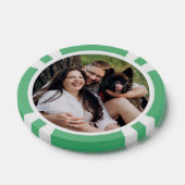 Gepersonaliseerde foto groen genummerd 25 waarde s poker chips (Enkel)