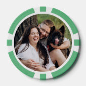 Gepersonaliseerde foto groen genummerd 25 waarde s poker chips (Voorkant)