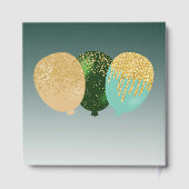 Gepersonaliseerde Foto Groene Glitter, 30e verjaar Gastenboek (Achterkant)