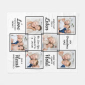 Gepersonaliseerde foto Grootmoeder Love You Oma Fleece Deken (Voorkant (Horizontaal))