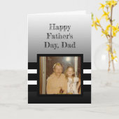 Gepersonaliseerde foto Happy Fathers Day Kaart (Gele Bloem)