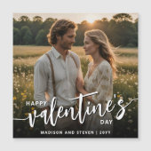 Gepersonaliseerde foto Happy Valentine's Day Elega (Voorkant)