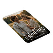 Gepersonaliseerde foto Happy Valentine's Day Elega Magneet (Rechterzijde)