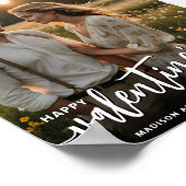 Gepersonaliseerde foto Happy Valentine's Day Elega Poster (Hoek)