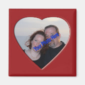 Gepersonaliseerde foto Hart Shaped Magneet (Voorkant)