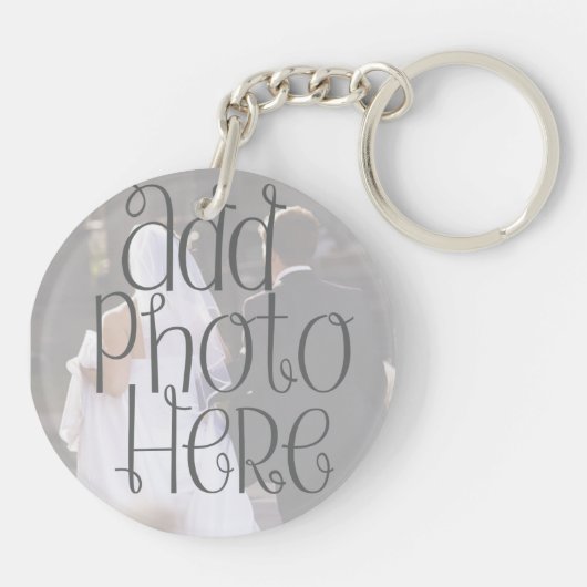 Gepersonaliseerde Foto Hart Sleutelhangers Sjabloo (Achterkant)