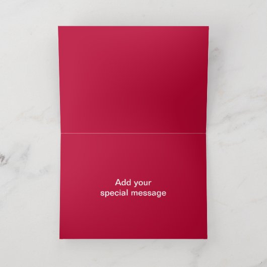 Gepersonaliseerde Foto Harten Glimlacht Gouden Fol Folie Feestdagenkaart (Binnenlaag)