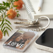 Gepersonaliseerde foto Hartliefde Sleutelhanger (Voorkant Rechts)