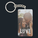 Gepersonaliseerde foto Hartliefde Sleutelhanger<br><div class="desc">Show je liefde op een echt unieke manier met deze gepersonaliseerde foto-aandenken sleutelhanger met een hartdetail in de LOVE-tekst - Voeg je eigen foto toe aan creëer en een unieke aangepaste sleutelhanger - Levendige afdrukken brengt je foto en liefdesboodschap tot leven Deze aangepaste foto-sleutelhanger maakt het uiten van je gevoelens...</div>
