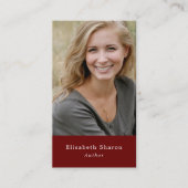 Gepersonaliseerde foto, het nieuwe boek van de aut visitekaartje (Voorkant)