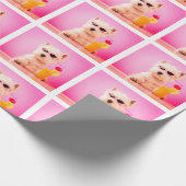 Gepersonaliseerde foto hond cadeauverpakking cadeaupapier (Hoek)