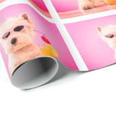 Gepersonaliseerde foto hond cadeauverpakking cadeaupapier (Rol Hoek)