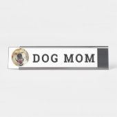 Gepersonaliseerde foto Hond Mam Bureau Naambordje (Voorkant)