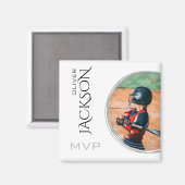 Gepersonaliseerde foto honkbal Kaart Magneet (Voorkant / Achterkant)