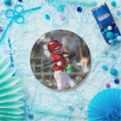 Gepersonaliseerde foto Honkbalspeler Verjaardag Papieren Bordje (Feest)