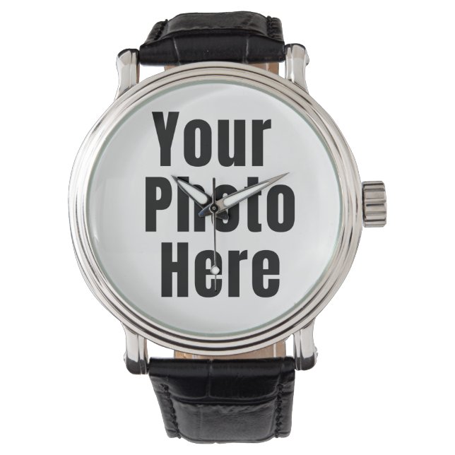 Gepersonaliseerde foto horloge, aangepaste foto ho horloge (Voorkant)