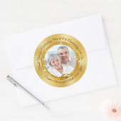Gepersonaliseerde foto Huwelijk Jubileum Sticker (Envelop)