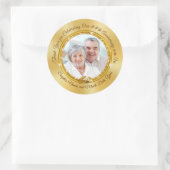 Gepersonaliseerde foto Huwelijk Jubileum Sticker (Tas)