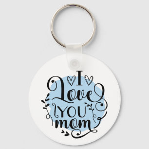 Gepersonaliseerde foto I Love You Mom - Moederdag Sleutelhanger