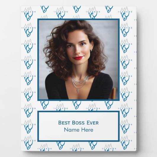 Gepersonaliseerde foto Iceberg Inspirerend Beste b Fotoplaat (Voorkant)