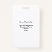 Gepersonaliseerde foto ID Press Badge (Achterkant)