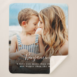 Gepersonaliseerde foto Ik hou van je Meer Sherpa D Sherpa Deken