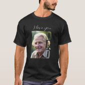 Gepersonaliseerde foto - Ik hou van je pap | DP7 T-shirt (Voorkant)
