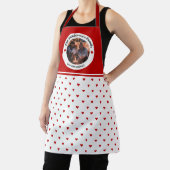 Gepersonaliseerde Foto in Baby roze witte cirkelha Schort (Insitu)