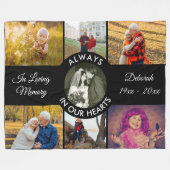 Gepersonaliseerde foto in het liefhebben van geheu fleece deken (Voorkant (Horizontaal))