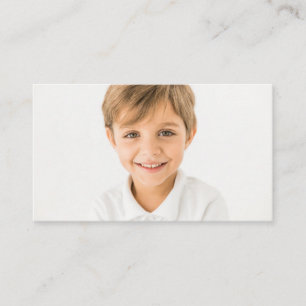 Gepersonaliseerde foto-informatie over voedselalle visitekaartje
