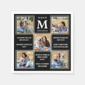 Gepersonaliseerde foto-inkuiling Afstuderen vlot f Servet (Voorkant)