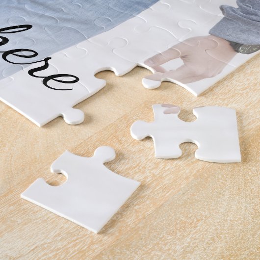 Gepersonaliseerde foto Jouw tekst toevoegen Legpuzzel (Zijkant)