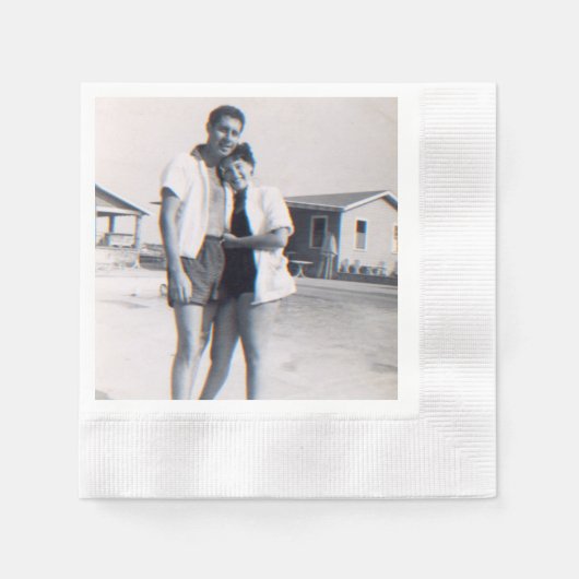 Gepersonaliseerde foto Jubileum Party servetten (Voorkant)