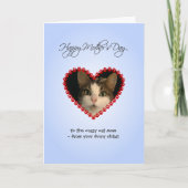 Gepersonaliseerde foto kat moeder Moederdag Kaart (Voorkant)