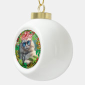 Gepersonaliseerde foto Kerst Decor Ornament (Rechts)