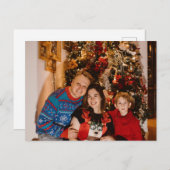 Gepersonaliseerde Foto Kerst Kaart - Vakantie Gift (Voorkant / Achterkant)