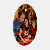 Gepersonaliseerde Foto Kerst Ornament, Custom Keramisch Ornament (Rechts)