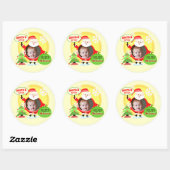Gepersonaliseerde foto Kerst stickers (Vel)