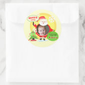Gepersonaliseerde foto Kerst stickers (Tas)