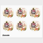 gepersonaliseerde foto Kerst stickers (Vel)