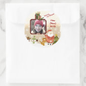 gepersonaliseerde foto Kerst stickers (Tas)