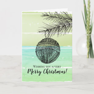 Gepersonaliseerde foto Kerstmis met haakgaren Feestdagen Kaart