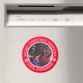 Gepersonaliseerde foto-kerstsnowflakes Magnet (Insitu (Vaatwasser))