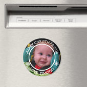 Gepersonaliseerde foto-kerstsnowflakes Magnet (Insitu (Vaatwasser))