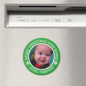 Gepersonaliseerde foto-kerstsnowflakes Magnet (Insitu (Vaatwasser))