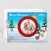 Gepersonaliseerde FOTO kerstversiering Post Kaart  (Voorkant / Achterkant)